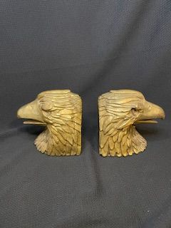 Vtg 2pc Brass Eagle