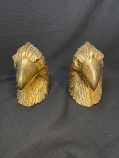 Vtg 2pc Brass Eagle