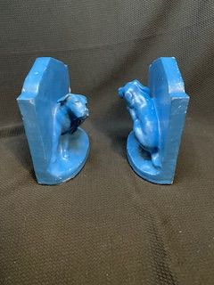 Vtg Blue Dog Bookends (2pcs)