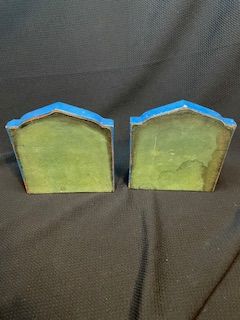 Vtg Blue Dog Bookends (2pcs)