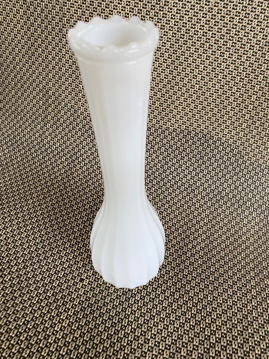 white Carr Lowry Carr-Lowry Ribbed Vase, 8.5