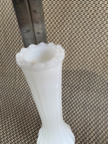 white Carr Lowry Carr-Lowry Ribbed Vase, 8.5