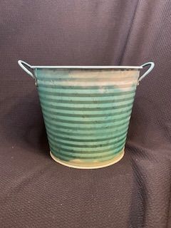 Teal Metal Planter