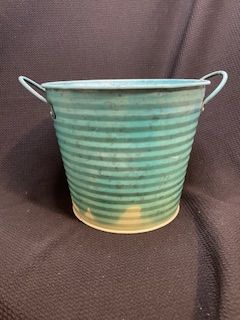 Teal Metal Planter