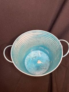 Teal Metal Planter