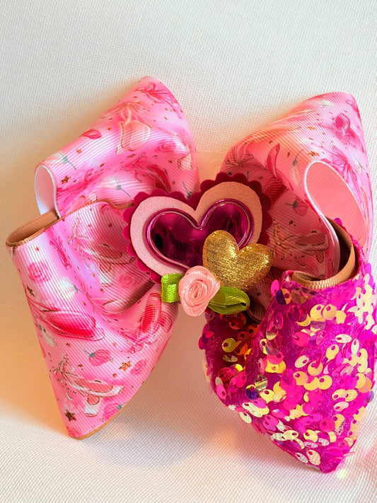 3” sequin ribbon boutique bow