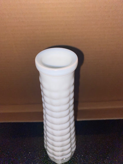 white EO Brody EO Brody Waffle Bud Vase, 8.5”