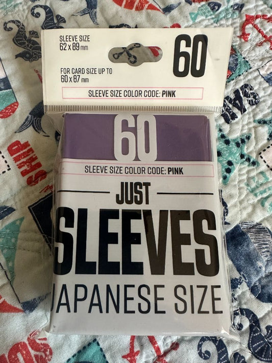 Purple Japanese Size Card Sleeves, 4 x 2 x 1