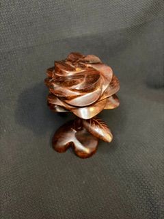 Vtg Wood Rose