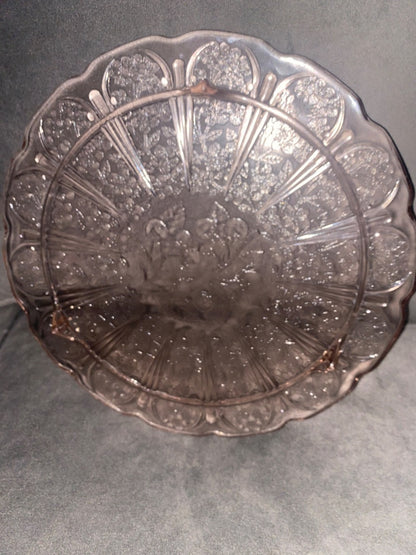 pink Jeanette Cherry Blossom Footed Plate, 10.25