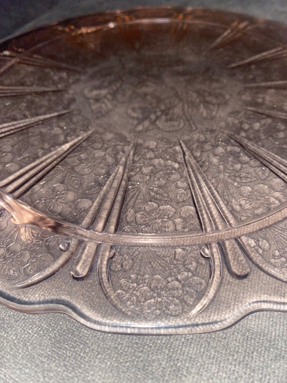 pink Jeanette Cherry Blossom Footed Plate, 10.25
