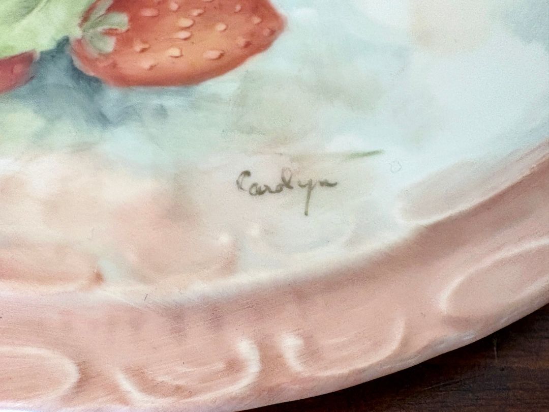 Vtg Pink Strawberry Trivet