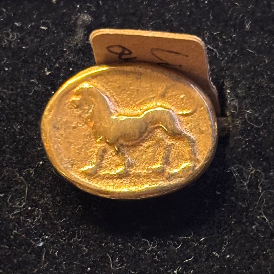Lion ring, 24k over 925, 5.75
