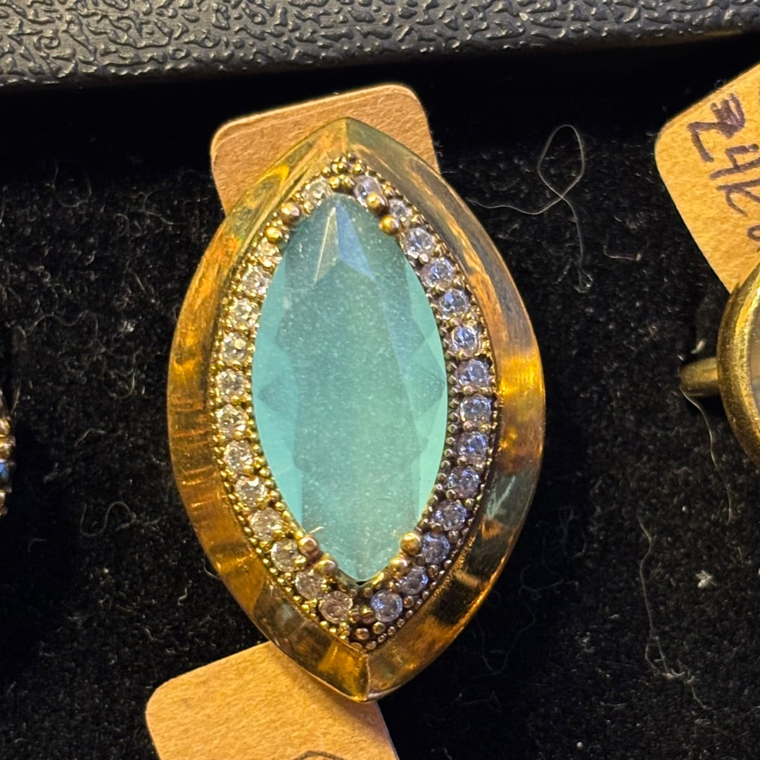 Blue  Chalcedony marquise ring, 6