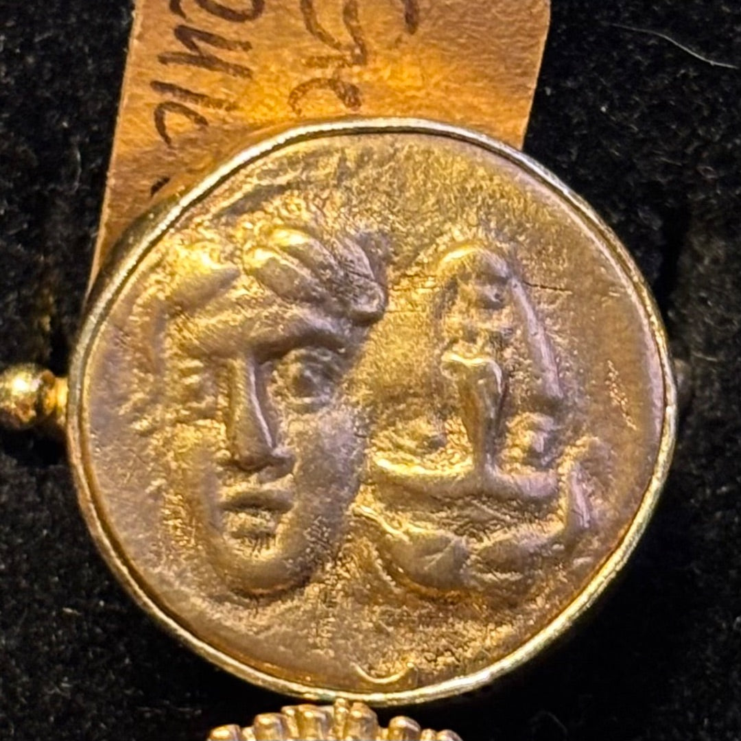 Gold  Gemini coin ring, 6