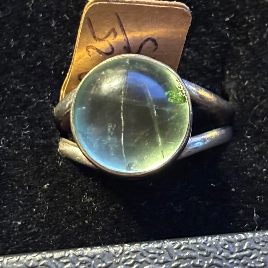 Green  Prehnite ring, 9.25