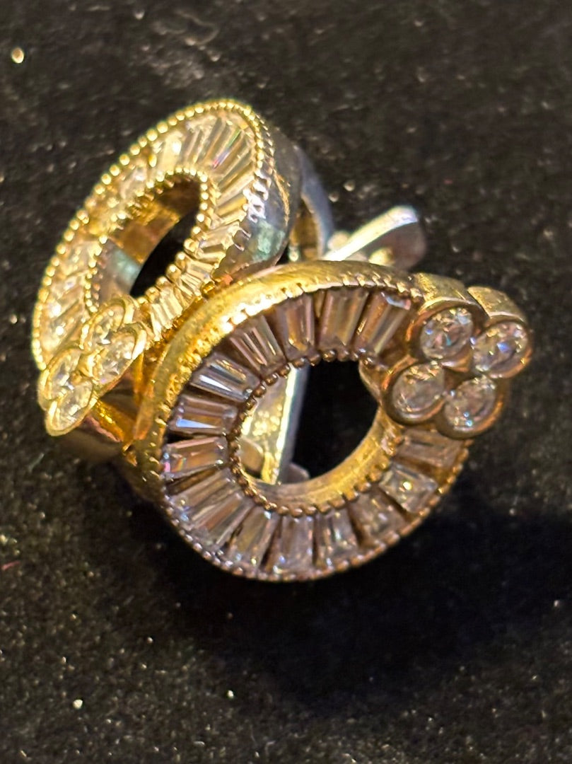 White  White topaz wreath earrings
