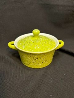 Sm Grn Crock w/ Lid