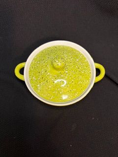 Sm Grn Crock w/ Lid