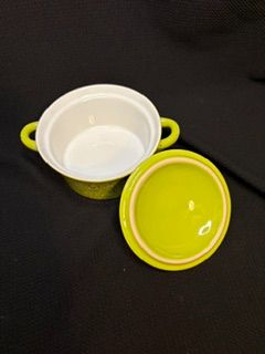 Sm Grn Crock w/ Lid