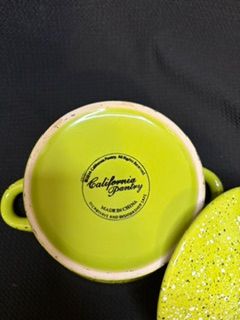 Sm Grn Crock w/ Lid