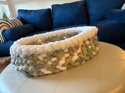 Sage kaki multi Lotus Bespoke Originals Alpine Serenity Pet Bed, 23 x 16