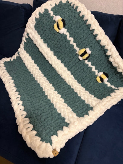 Sage Lotus Bespoke Originals Bumble Snuggles Baby Blanket, Small
