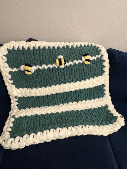 Sage Lotus Bespoke Originals Bumble Snuggles Baby Blanket, Small