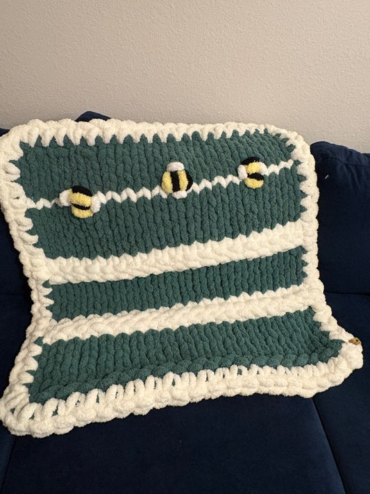 Sage Lotus Bespoke Originals Bumble Snuggles Baby Blanket, Small