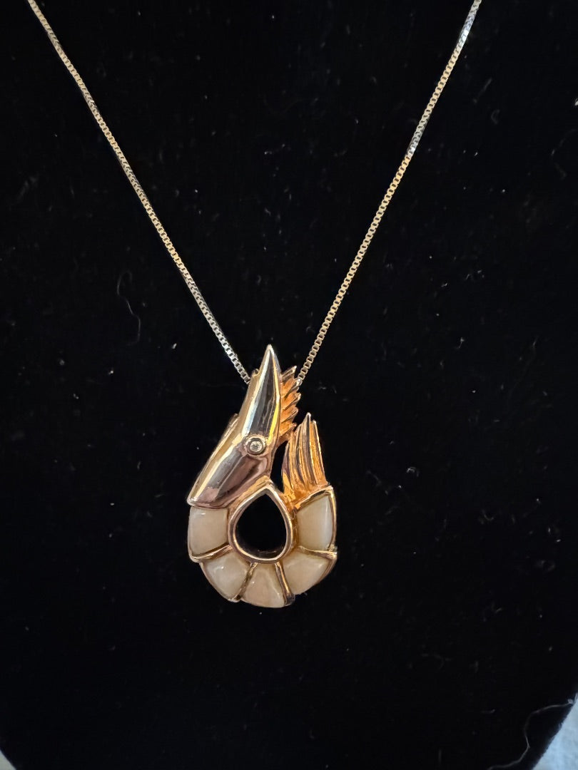 Rosegold over 925 Shrimp necklace