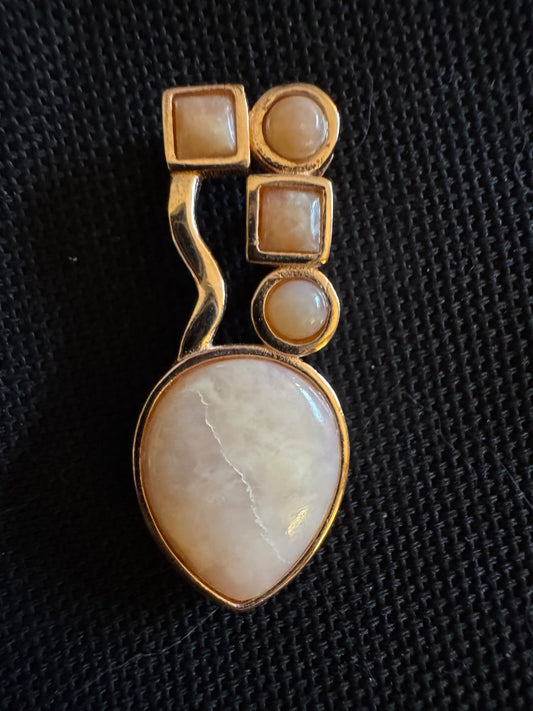 Pink multi stone pendant