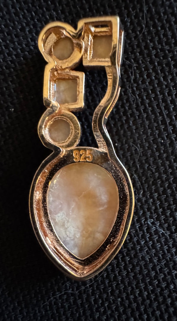 Pink multi stone pendant