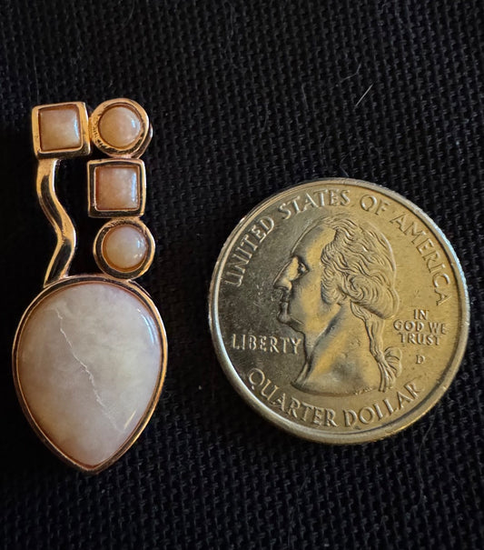 Pink multi stone pendant