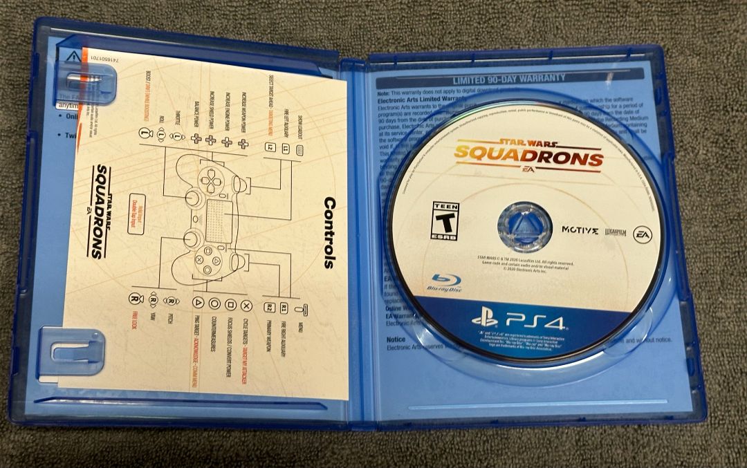 PS4 Star Wars Squadrons VR PS4 Video Game, 5 x 4 x 1