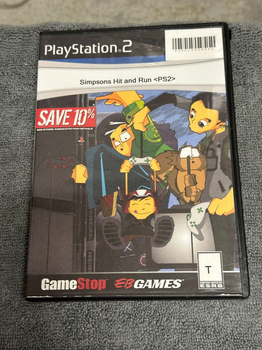 Simpsons Hit and Run PS2 Game, Gamestop Case, 6 x 4 x 1