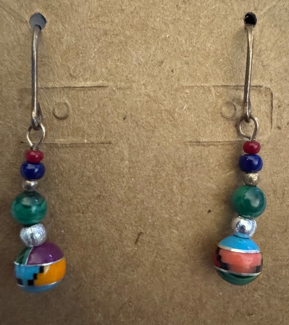 Multicolor small drop earrings