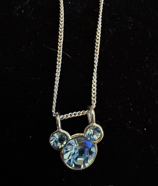 Blue Mickey Mouse necklace