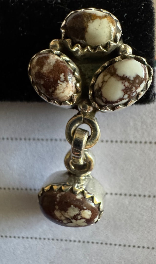 Wild horse Turq closeback 925 stud earrings