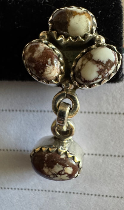 Wild horse Turq closeback 925 stud earrings