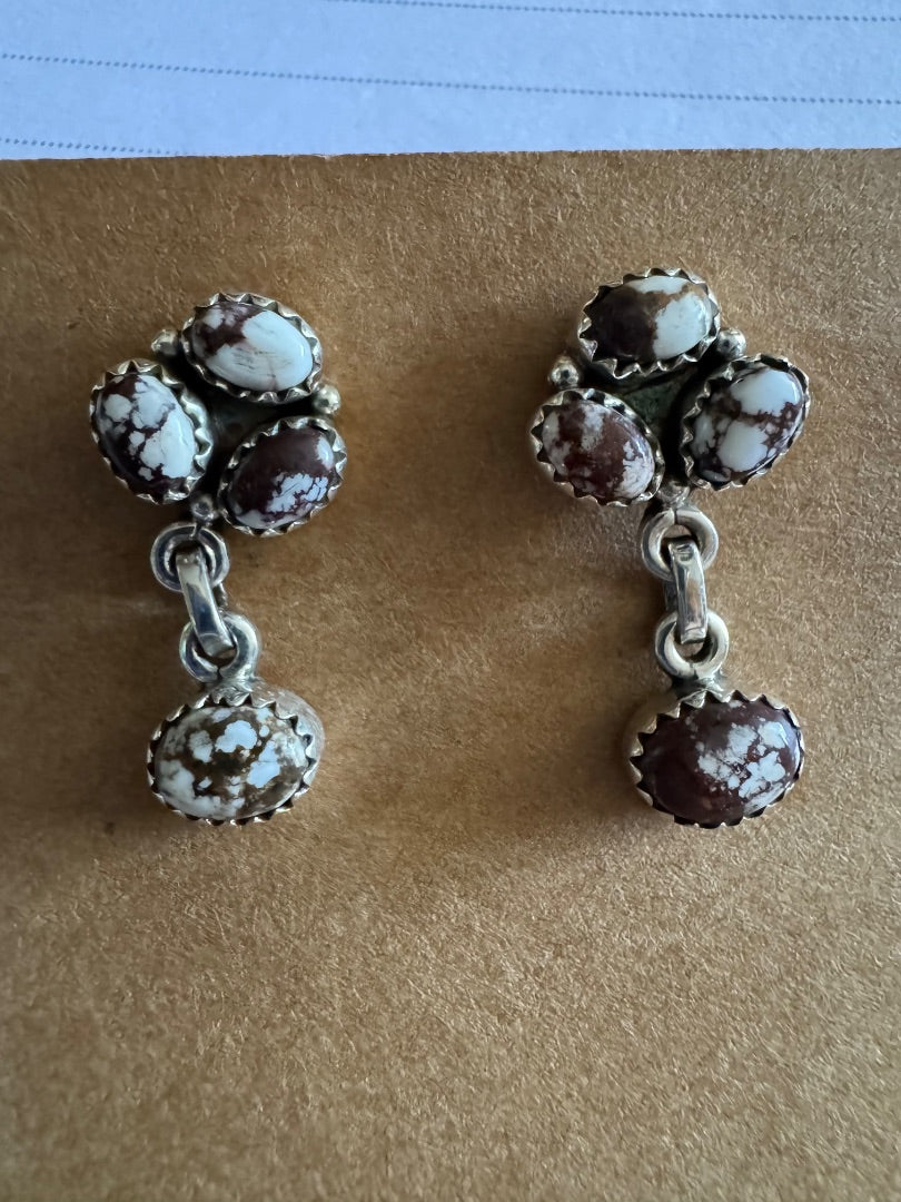 Wild horse Turq closeback 925 stud earrings