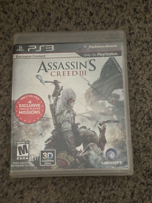 Assassin's Creed 3 - No Inserts - PS3, 6 x 4 x 1