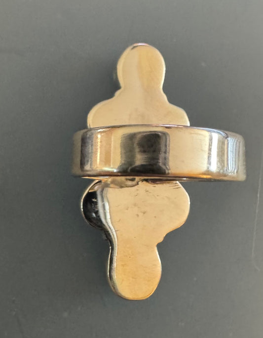 Multistone  925 Peacock Dahlia adj ring