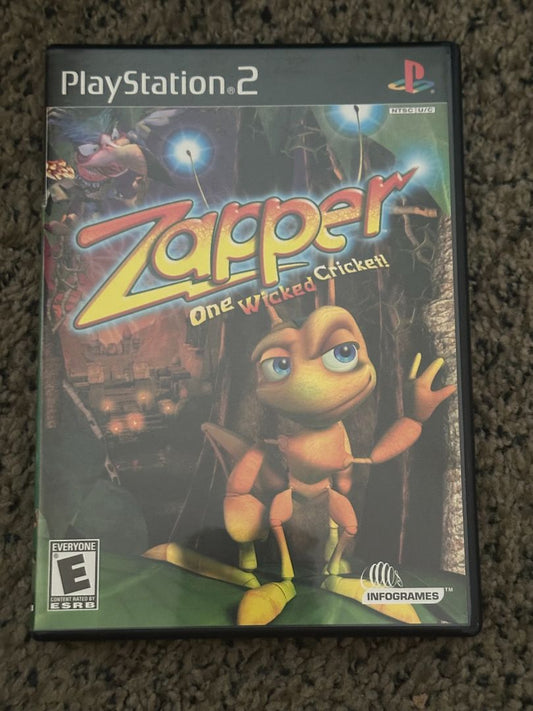 Zapper One Wicket Cricket ps2 Video game, 6 x 4 x 1