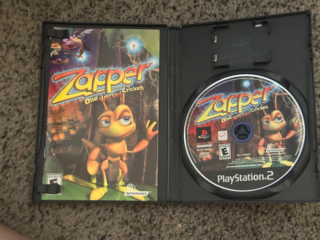 Zapper One Wicket Cricket ps2 Video game, 6 x 4 x 1