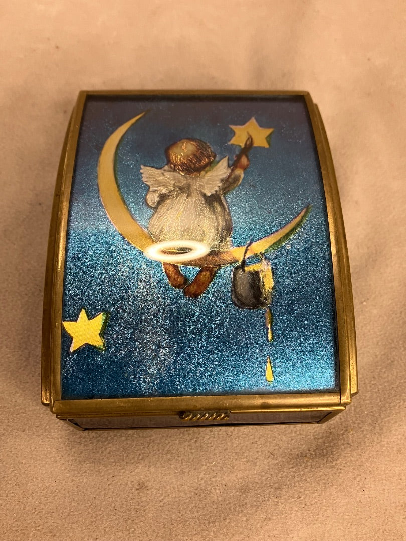 Gold and Blue No brand Jewelry Box, 4.5
