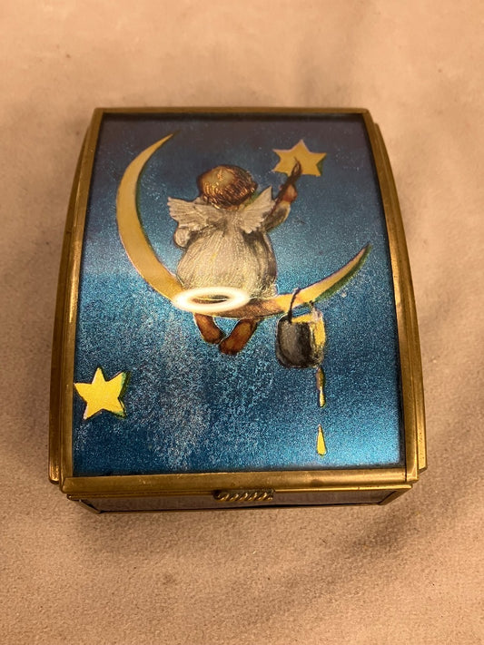 Gold and Blue No brand Jewelry Box, 4.5