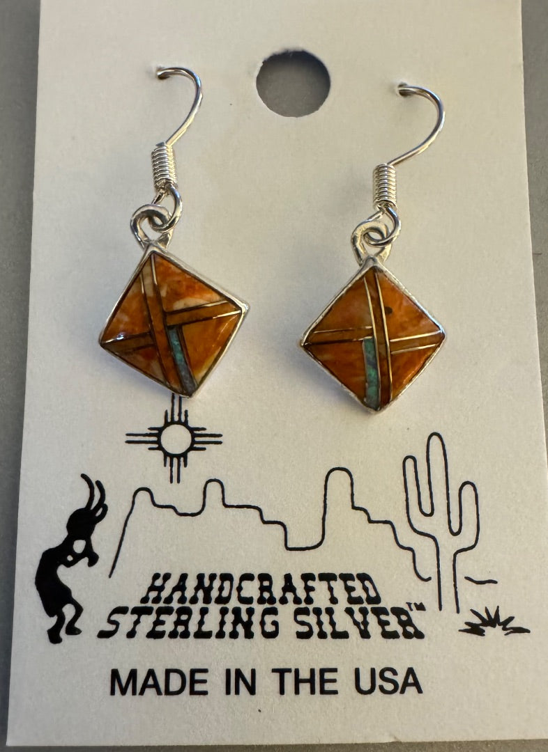 Spiney Oyster Inlay 925 earrings