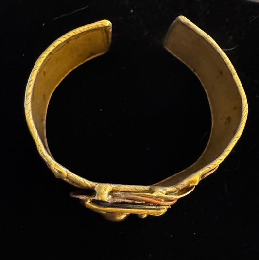 Brass color w/embellishment cuff bracelet