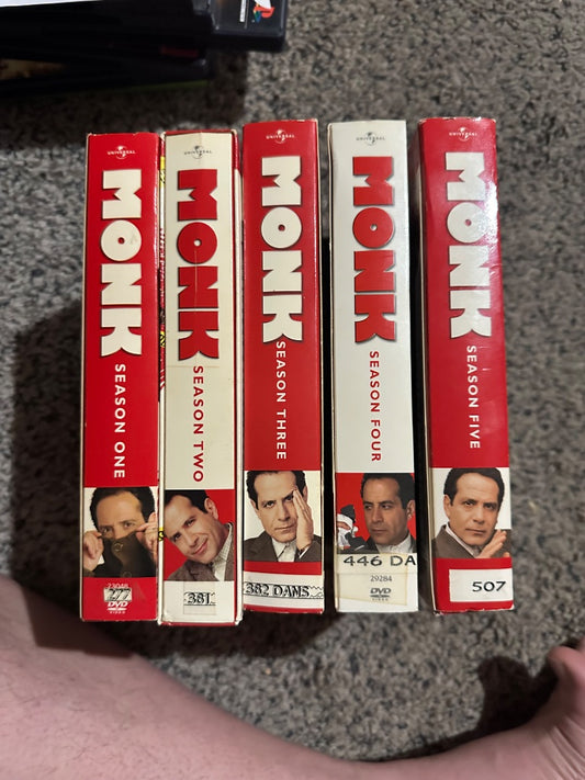 Monk Seasons 1-5, 12 x 10 x 5