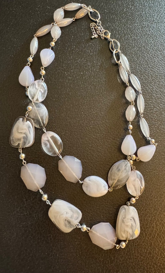 NY Gray multistrand necklace